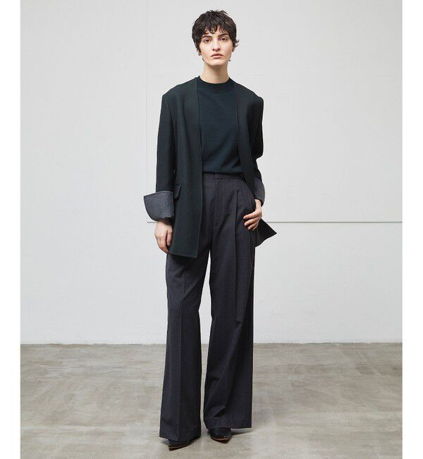 BEIGE,「GRANET / ノーカラーリバージャケット」|ノーカラージャケット|