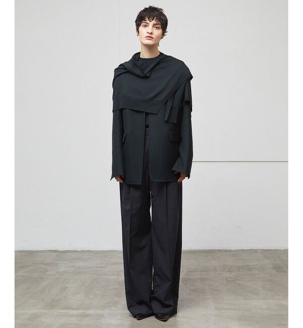 BEIGE,「GRANET / ノーカラーリバージャケット」|ノーカラージャケット|