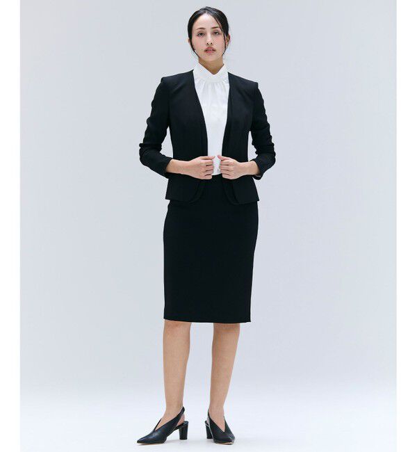 BEIGE,「【洗える・VERY NaVY 11月号掲載】CINDY / ダブルカラージャケット」|ノーカラージャケット|