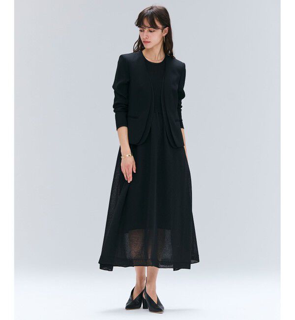 BEIGE,「【洗える・VERY NaVY 11月号掲載】CINDY / ダブルカラージャケット」|ノーカラージャケット|