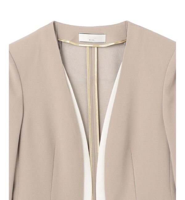 BEIGE,「【洗える・VERY NaVY 11月号掲載】CINDY / ダブルカラージャケット」|ノーカラージャケット|