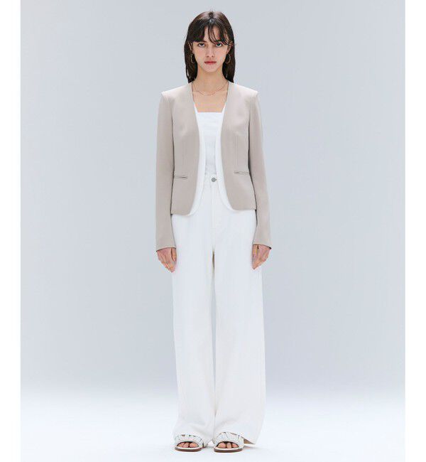 BEIGE,「【洗える・VERY NaVY 11月号掲載】CINDY / ダブルカラージャケット」|ノーカラージャケット|