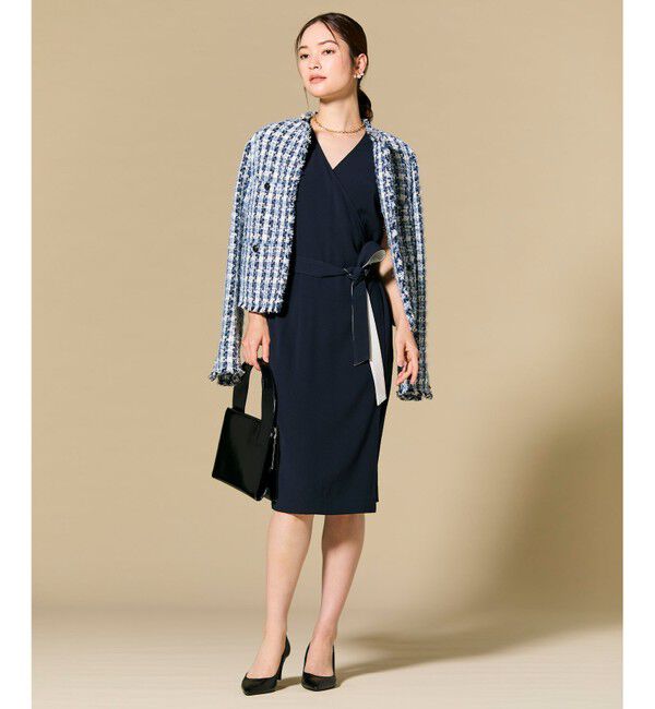 BEIGE,「【Precious掲載】BERYL / ファンシーツイードノーカラージャケット」|ノーカラージャケット|