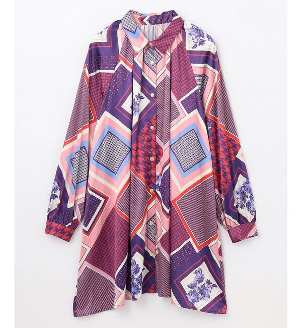 GRACE CONTINENTAL「スカーフプリントチュニックブラウス」|シャツ・ブラウス|