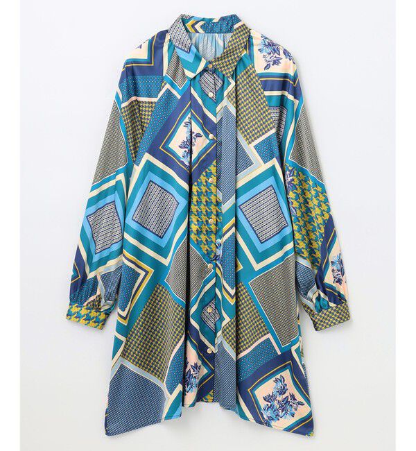 GRACE CONTINENTAL「スカーフプリントチュニックブラウス」|シャツ・ブラウス|