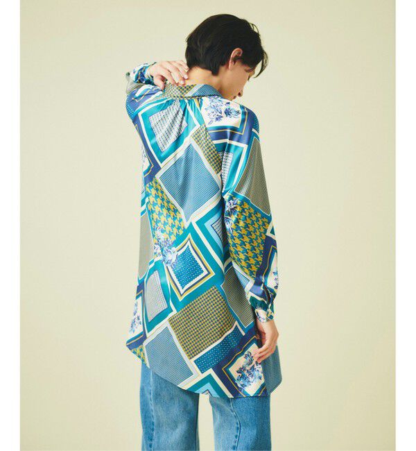 GRACE CONTINENTAL「スカーフプリントチュニックブラウス」|シャツ・ブラウス|