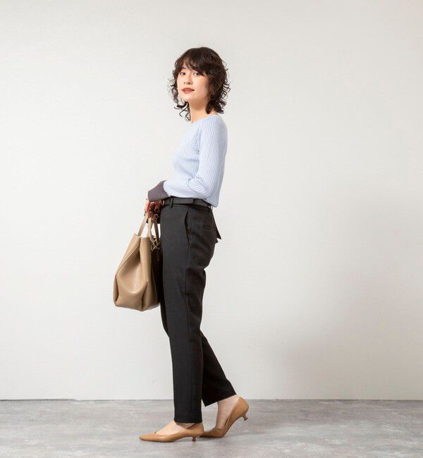 NOLLEY'S sophi「《手洗い可能》ウール混ワイドリブ袖口配色プルオーバー」|ニット・セーター|