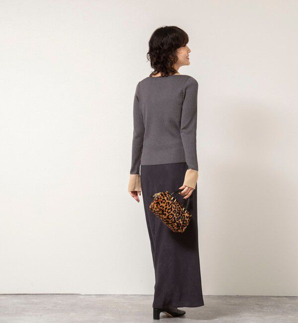 NOLLEY'S sophi「《手洗い可能》ウール混ワイドリブ袖口配色プルオーバー」|ニット・セーター|