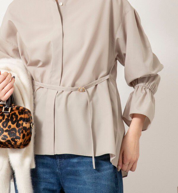 NOLLEY'S sophi「ウォッシャブルドレープポプリンバックプリーツシャツ」|シャツ・ブラウス|