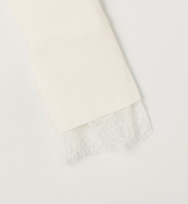 NOLLEY'S sophi「《手洗い可能》袖口レース取り外し可総針スクエアネックプルオーバー」|ニット・セーター|