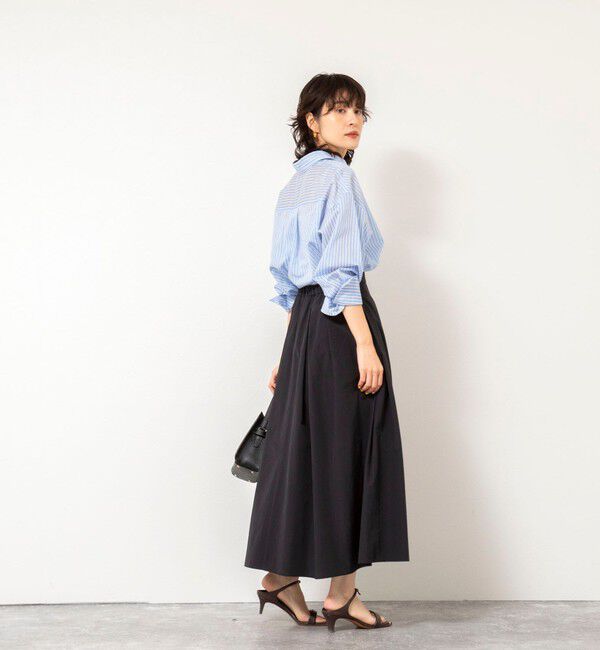 NOLLEY'S sophi「ウォッシャブルタフタタックフレアロングスカート」|スカート|