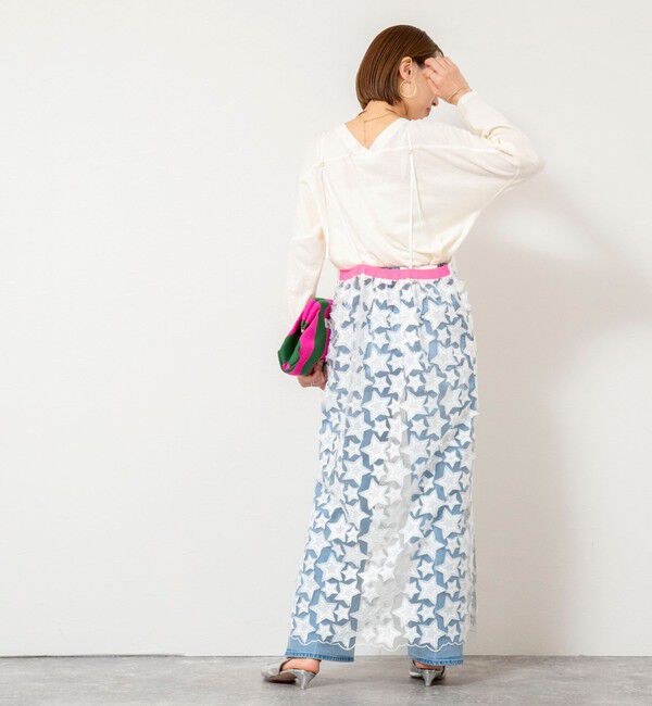 Rie Miller「45th limited editionウォッシャブルスターフリンジキャミワンピース」|ワンピース|