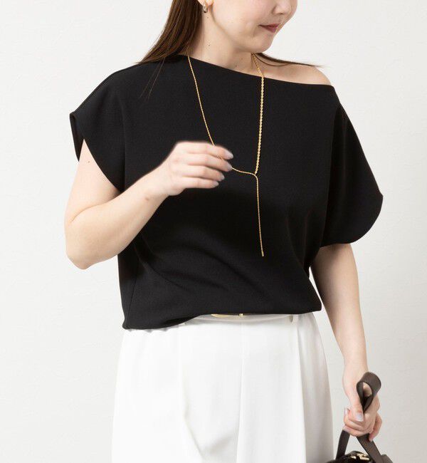 NOLLEY'S sophi「《セットアップ対応》ウォッシャブルマルチファンクションボートネックプルオーバー」|Tシャツ・カットソー|