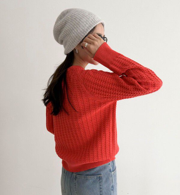 fredy emue「FR刺繍ケーブル柄ちびポケニットプルオーバー」|ニット・セーター|