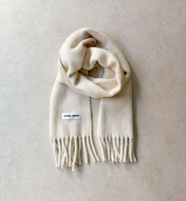 fredy emue「ウール混ブークレ無地マフラー 30」|マフラー|