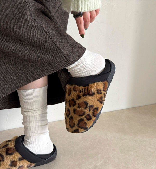 fredy emue「【MEI/メイ】２wayレオパードファーモックシューズ」|ローファー|