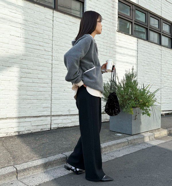 fredy emue「ブークレーウールイージーパンツ」|チノ|