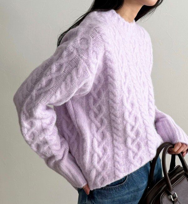 fredy emue「ふわふわ柄編みニットプルオーバー」|ニット・セーター|