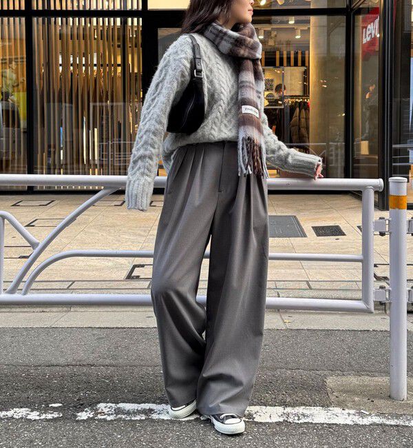 fredy emue「ふわふわ柄編みニットプルオーバー」|ニット・セーター|