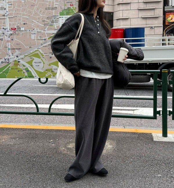 fredy emue「ヘンリーネックニットプルオーバー」|ニット・セーター|