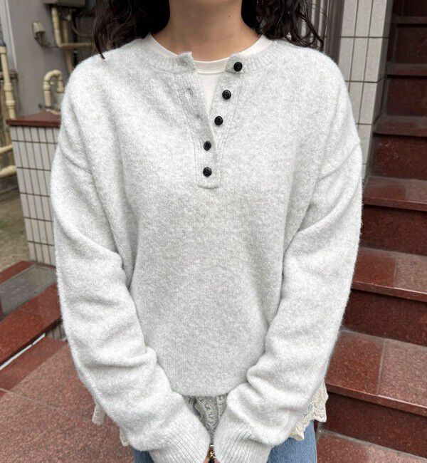 fredy emue「ヘンリーネックニットプルオーバー」|ニット・セーター|