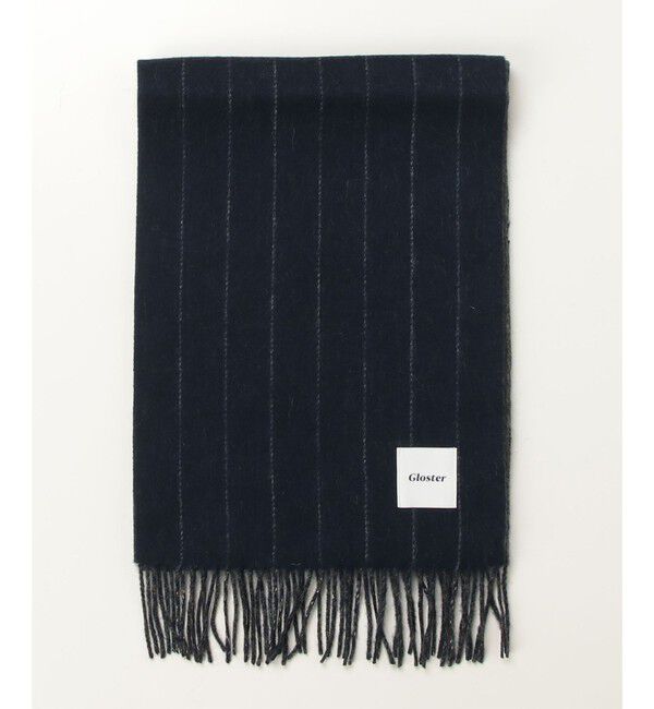 GLOSTER「【カシミヤブレンド】ウールリバーシブルチェックマフラー」|マフラー|