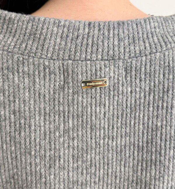 fredy emue「リブ見えニットソーVネックプルオーバー」|Tシャツ・カットソー|