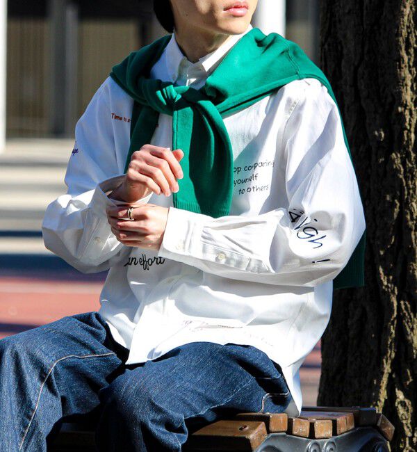 GLOSTER「【気分を上げるフレーズ】ポジティブメッセージシャツ パート2」|シャツ・ブラウス|