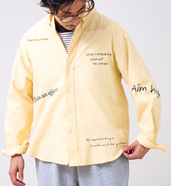 GLOSTER「【気分を上げるフレーズ】ポジティブメッセージシャツ パート2」|シャツ・ブラウス|