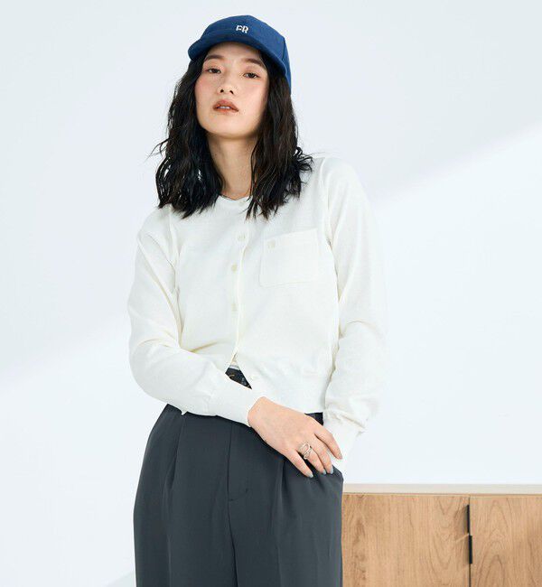 fredy emue「FR刺繍コットン混BASICカーディガン」|カーディガン|