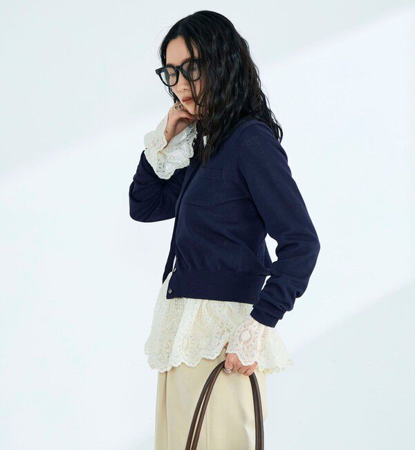 fredy emue「FR刺繍コットン混BASICカーディガン」|カーディガン|