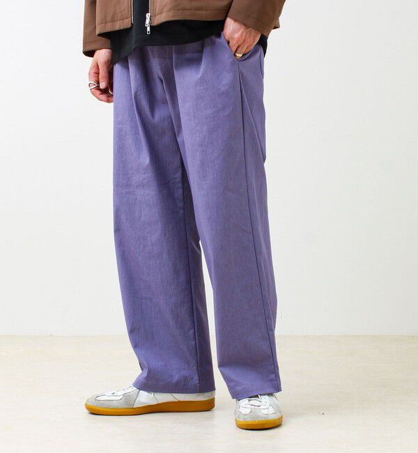 GLOSTER「【色で選べる/ユニセックス対応】GOODNESS イージーパンツ」|チノ|パープル