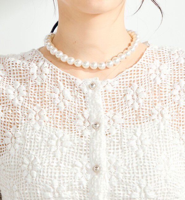 fredy emue「フラワーストレッチレースカーデ」|カーディガン|