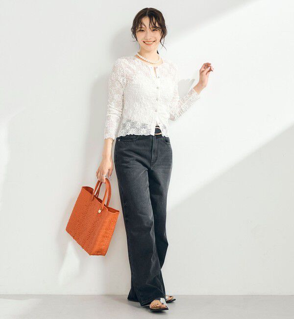 fredy emue「フラワーストレッチレースカーデ」|カーディガン|