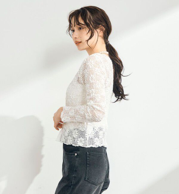 fredy emue「フラワーストレッチレースカーデ」|カーディガン|