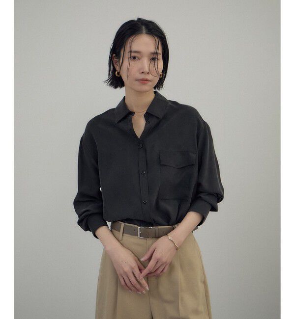 SALON adam et rope'「[26SS]GENTLE SILK シャツ / セットアップ対応・洗える」|シャツ・ブラウス|