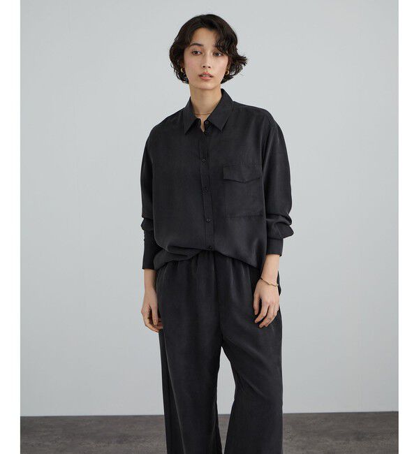 SALON adam et rope'「[26SS]GENTLE SILK シャツ / セットアップ対応・洗える」|シャツ・ブラウス|