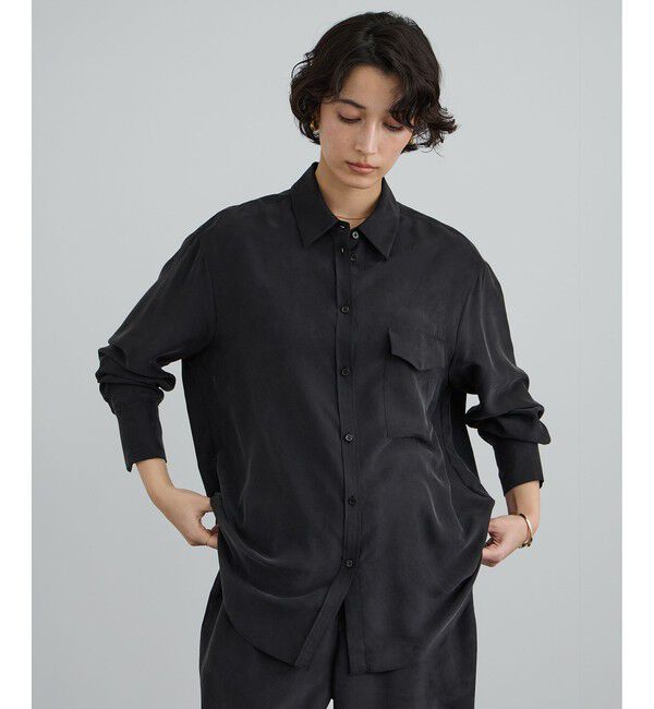 SALON adam et rope'「[26SS]GENTLE SILK シャツ / セットアップ対応・洗える」|シャツ・ブラウス|