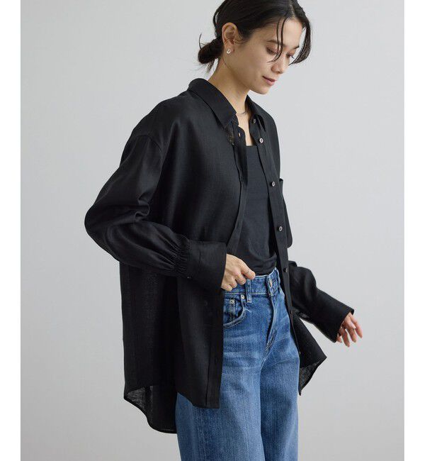 SALON adam et rope'「リネンオーバーシャツ / GENTLE LINEN」|シャツ・ブラウス|