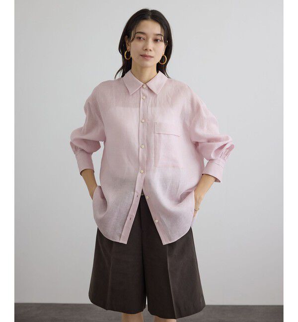 SALON adam et rope'「リネンオーバーシャツ / GENTLE LINEN」|シャツ・ブラウス|