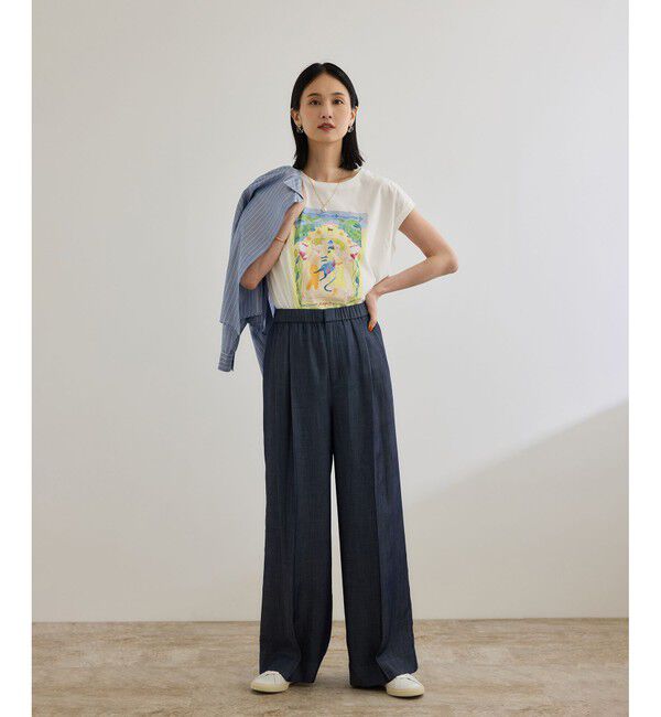 ROPE「【洗える】テンセルデニムイージーパンツ」|チノ|