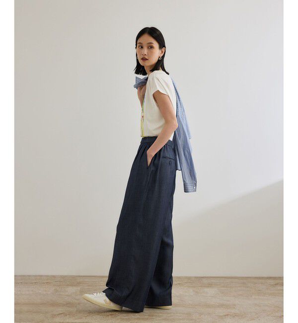 ROPE「【洗える】テンセルデニムイージーパンツ」|チノ|