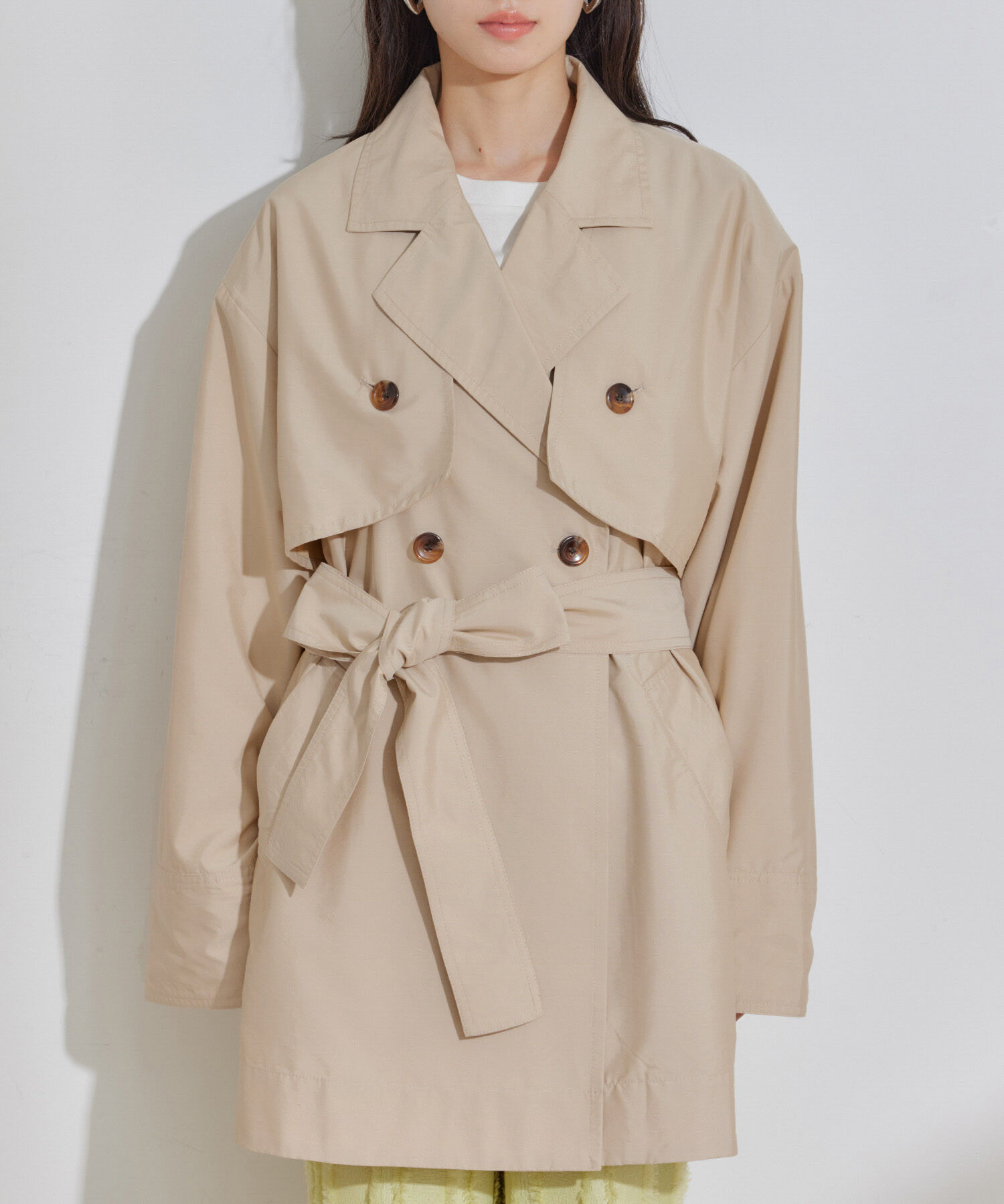 VIS「【セットアップ対応】マルチWAYミドル丈ジレトレンチコート」|トレンチコート|