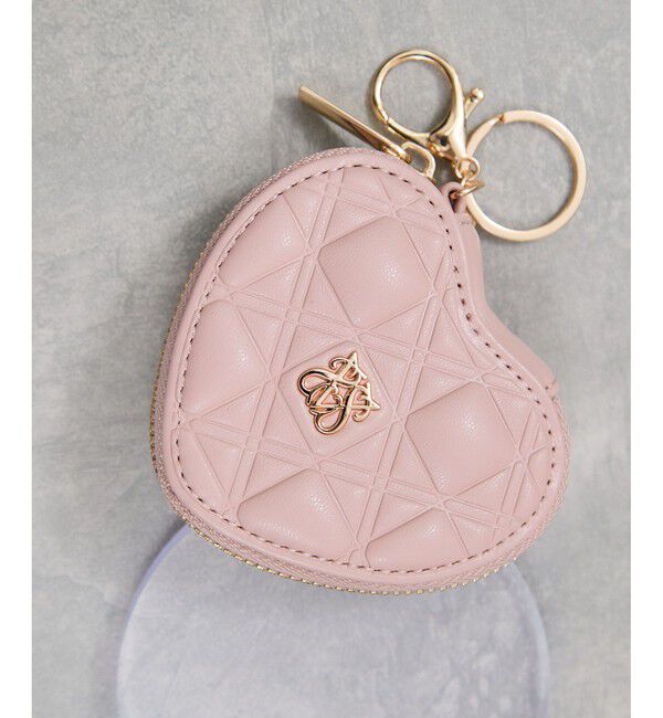 VIS「ハートキルティングポーチチャーム」|チャーム・キーホルダー|ピンク(63)