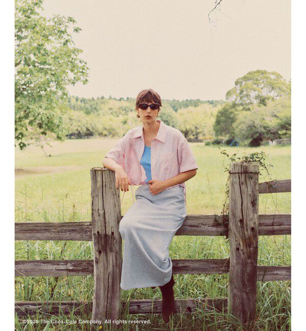 VIS「【Coca-Cola】VIS別注バックエンブロイダリークロップドシャツ」|シャツ・ブラウス|