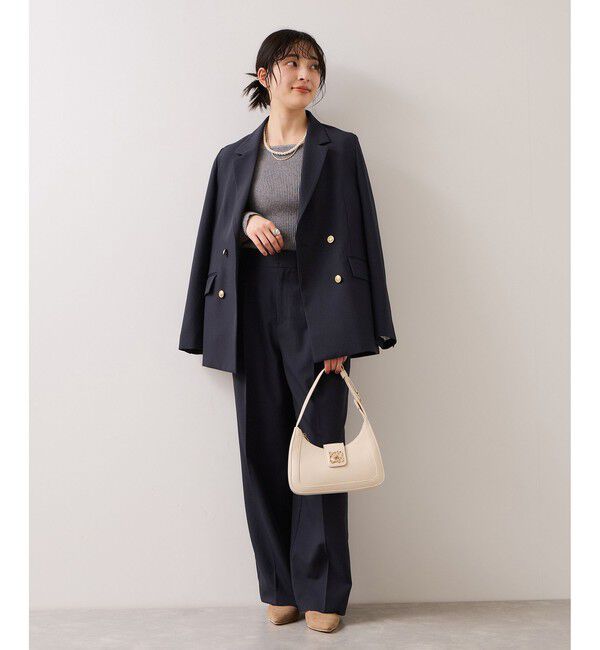 VIS「【美easy】コンフォートストレートワイドパンツ/イージーケア・UVケア・セットアップ対応」|チノ|