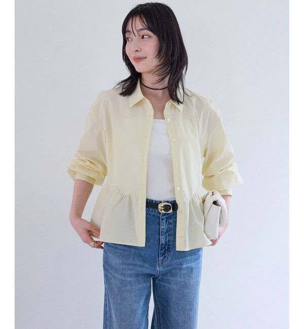 VIS「ウエーブヘムペプラムシャツ」|シャツ・ブラウス|