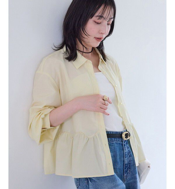 VIS「ウエーブヘムペプラムシャツ」|シャツ・ブラウス|