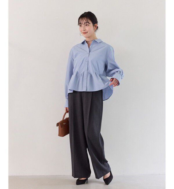 VIS「ウエーブヘムペプラムシャツ」|シャツ・ブラウス|