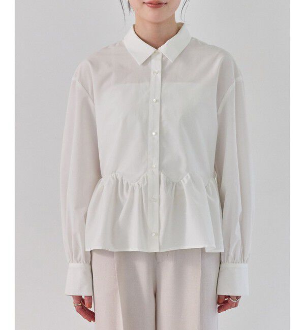 VIS「ウエーブヘムペプラムシャツ」|シャツ・ブラウス|